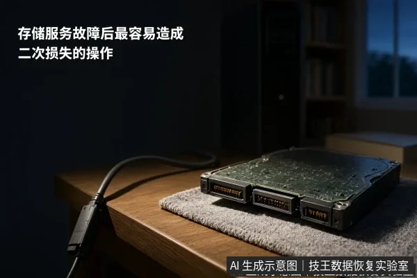 文章内容场景示意图：存储服务故障后最容易造成二次损失的操作