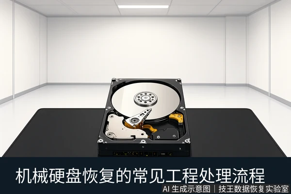 文章内容场景示意图:机械硬盘恢复的常见工程处理流程
