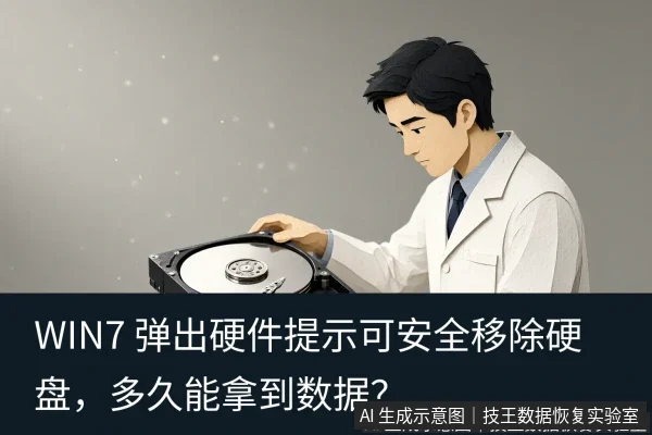正文场景：文章内容场景示意图：WIN7 弹出硬件提示可安全移除硬盘，多久能拿到数据？