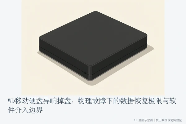 WD移动硬盘异响掉盘:物理故障下的数据恢复极限与软件介入边界(1)