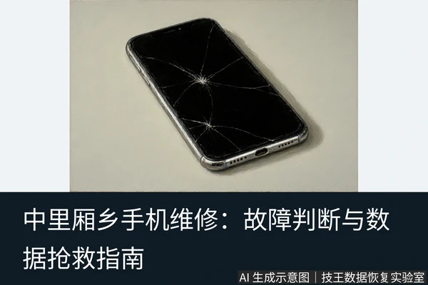 文章内容场景示意图:中里厢乡手机维修:故障判断与数据抢救指南
