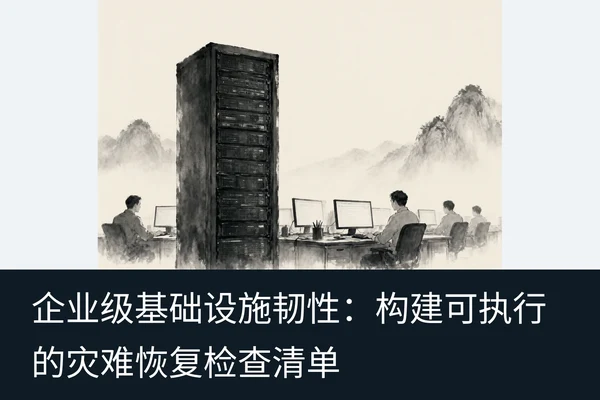 企业级基础设施韧性:构建可执行的灾难恢复检查清单(2)