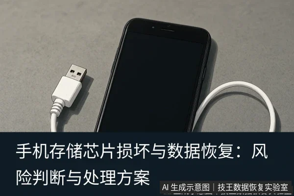 文章内容场景示意图：手机存储芯片损坏与数据恢复：风险判断与处理方案