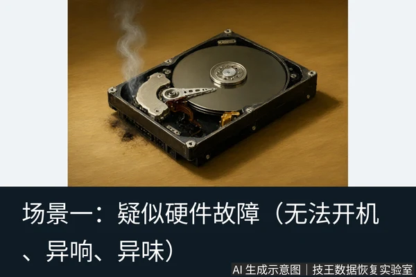 文章内容场景示意图:场景一:疑似硬件故障(无法开机、异响、异味)