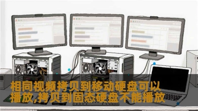 相同视频拷贝到移动硬盘可以播放,拷贝到固态硬盘不能播放