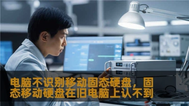 电脑不识别移动固态硬盘，固态移动硬盘在旧电脑上认不到