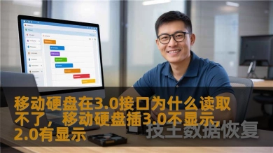移动硬盘在3.0接口为什么读取不了，移动硬盘插3.0不显示,2.0有显示