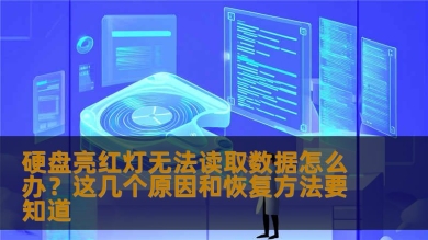 硬盘亮红灯无法读取数据怎么办？这几个原因和恢复方法要知道