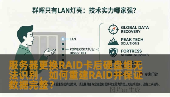 服务器更换RAID卡后硬盘组无法识别，如何重建RAID并保证数据完整？