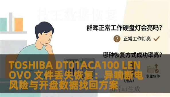 TOSHIBA DT01ACA100 LENOVO 文件丢失恢复：异响断电风险与开盘数据找回方案