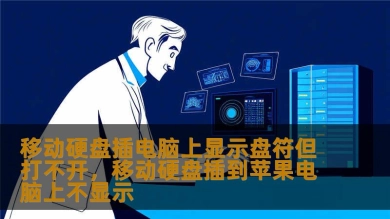 移动硬盘插电脑上显示盘符但打不开，移动硬盘插到苹果电脑上不显示