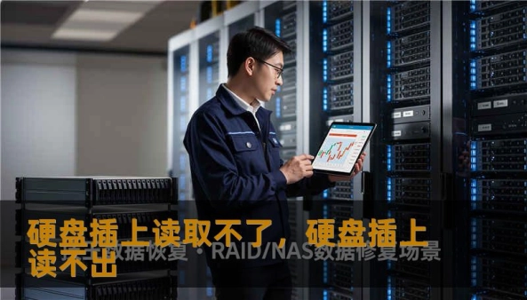 硬盘插上读取不了，硬盘插上读不出                    头皮发麻、心跳加速，那种想要马上拔掉再插上的冲动很正常。先深呼吸，别做会让数据更危险的操作。很多人第一反应是不断插拔、更换接口、敲击硬盘盒，甚至在网上随便下载所谓的万能修复软件，这些操作有时会把临时问题变成不可逆的物理损坏。想冷静处理，先分清楚问题是软件层面还是硬件层面。    常见的软件问题包括文件系统损坏、分区表丢失、驱动