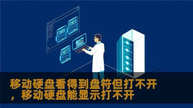 移动硬盘看得到盘符但打不开，移动硬盘能显示打不开