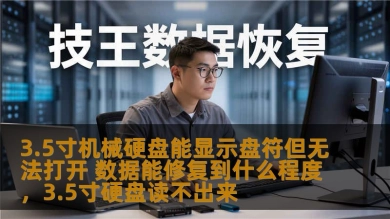 3.5寸机械硬盘能显示盘符但无法打开 数据能修复到什么程度，3.5寸硬盘读不出来