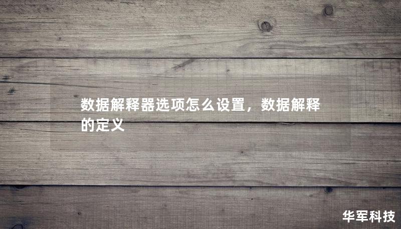 数据解释器选项怎么设置,数据解释的定义 数据解释器选项怎么设置,数据解释的定义