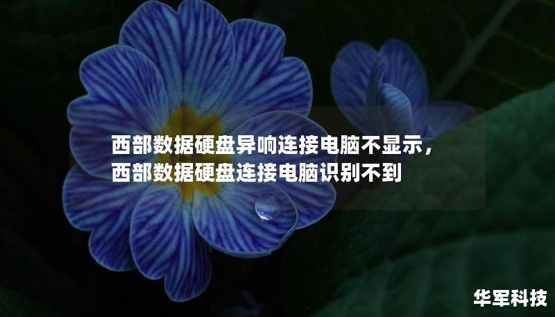 西部数据硬盘异响连接电脑不显示，西部数据硬盘连接电脑识别不到
