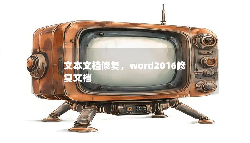 文本文档修复，word2016修复文档