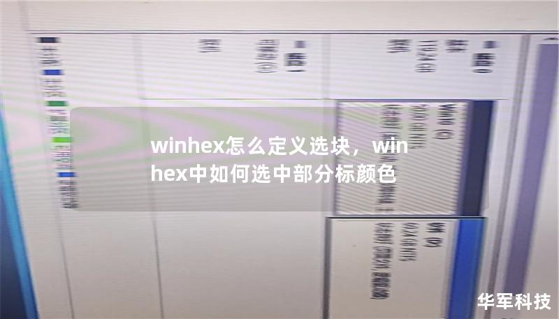 winhex怎么定义选块，winhex中如何选中部分标颜色