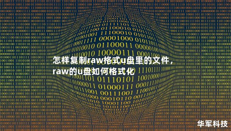 怎样复制raw格式u盘里的文件,raw的u盘如何格式化 怎样复制raw格式u盘里的文件,raw的u盘如何格式化