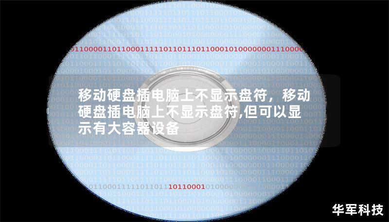 移动硬盘插电脑上不显示盘符,移动硬盘插电脑上不显示盘符,但可以显示有大容器设备 移动硬盘插电脑上不显示盘符,移动硬盘插电脑上不显示盘符,但可以显示有大容器设备