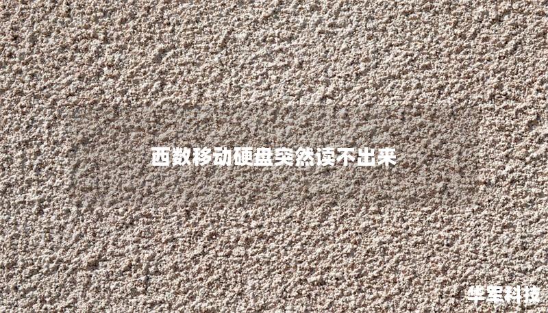 西数移动硬盘突然读不出来 西数移动硬盘突然读不出来