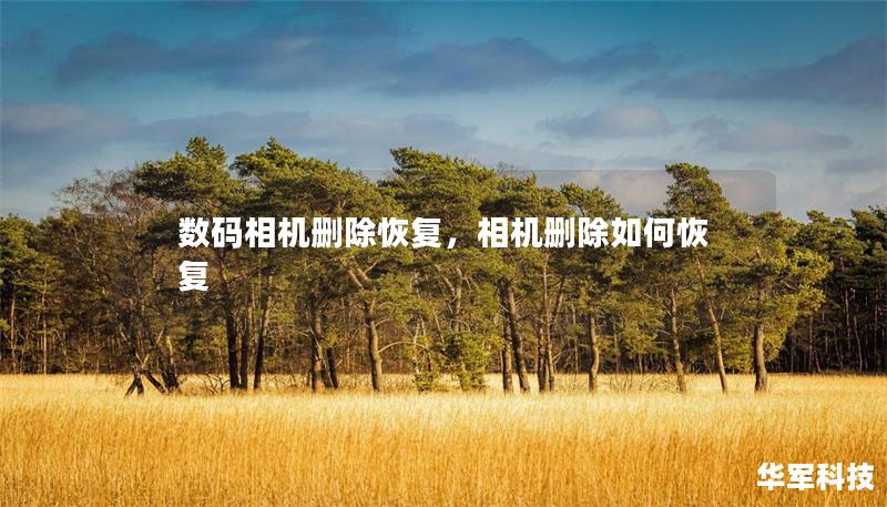 数码相机删除恢复，相机删除如何恢复