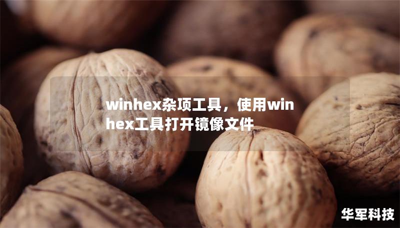 winhex杂项工具,使用winhex工具打开镜像文件 winhex杂项工具,使用winhex工具打开镜像文件