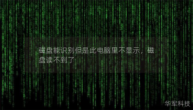 磁盘能识别但是此电脑里不显示，磁盘读不到了