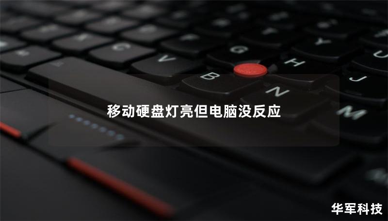 移动硬盘灯亮但电脑没反应