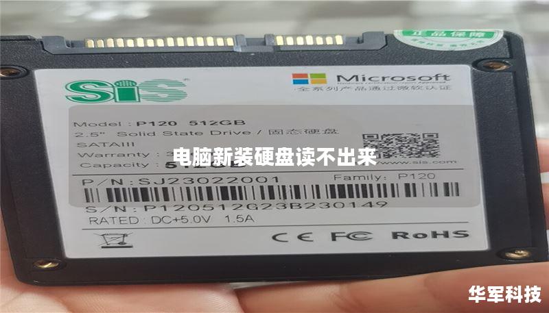 电脑新装硬盘读不出来