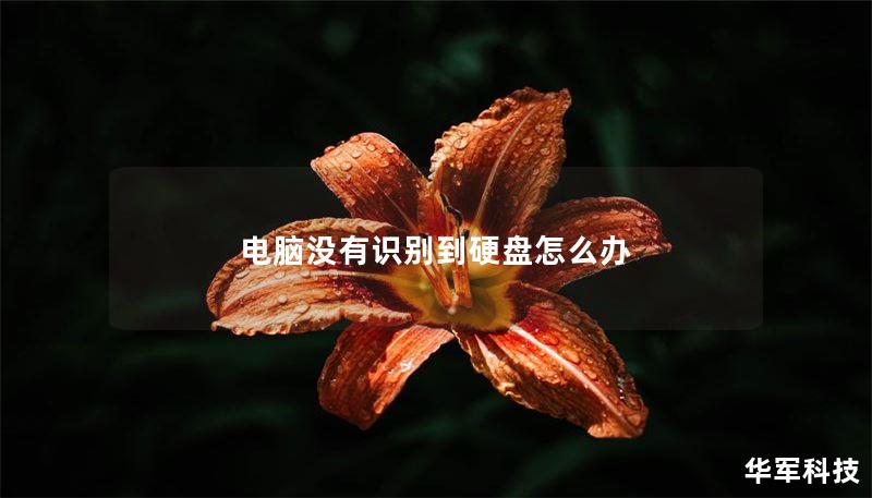 电脑没有识别到硬盘怎么办