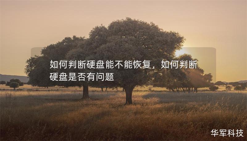 如何判断硬盘能不能恢复，如何判断硬盘是否有问题