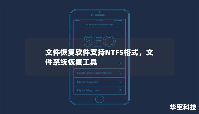 文件恢复软件支持NTFS格式，文件系统恢复工具